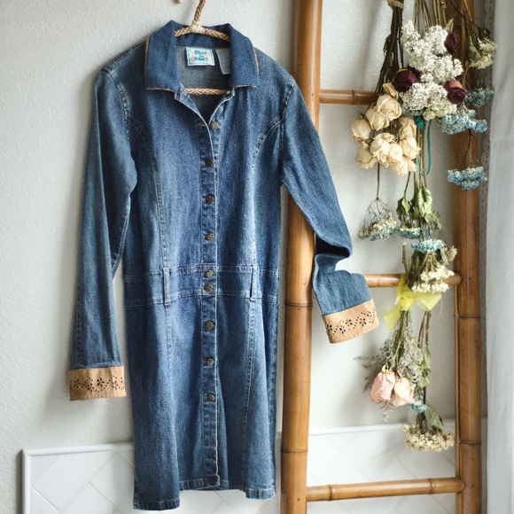 Rare Girl's Y2K Just in Blues Denim Dress Coat 14/16 - Picture 9 of 10